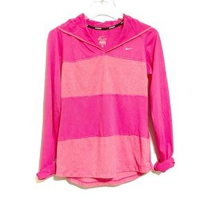Nike Pink Colorblock Running Hoodie